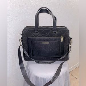 SOLD: Beautiful comfy black with gold quilted work/school tote bag